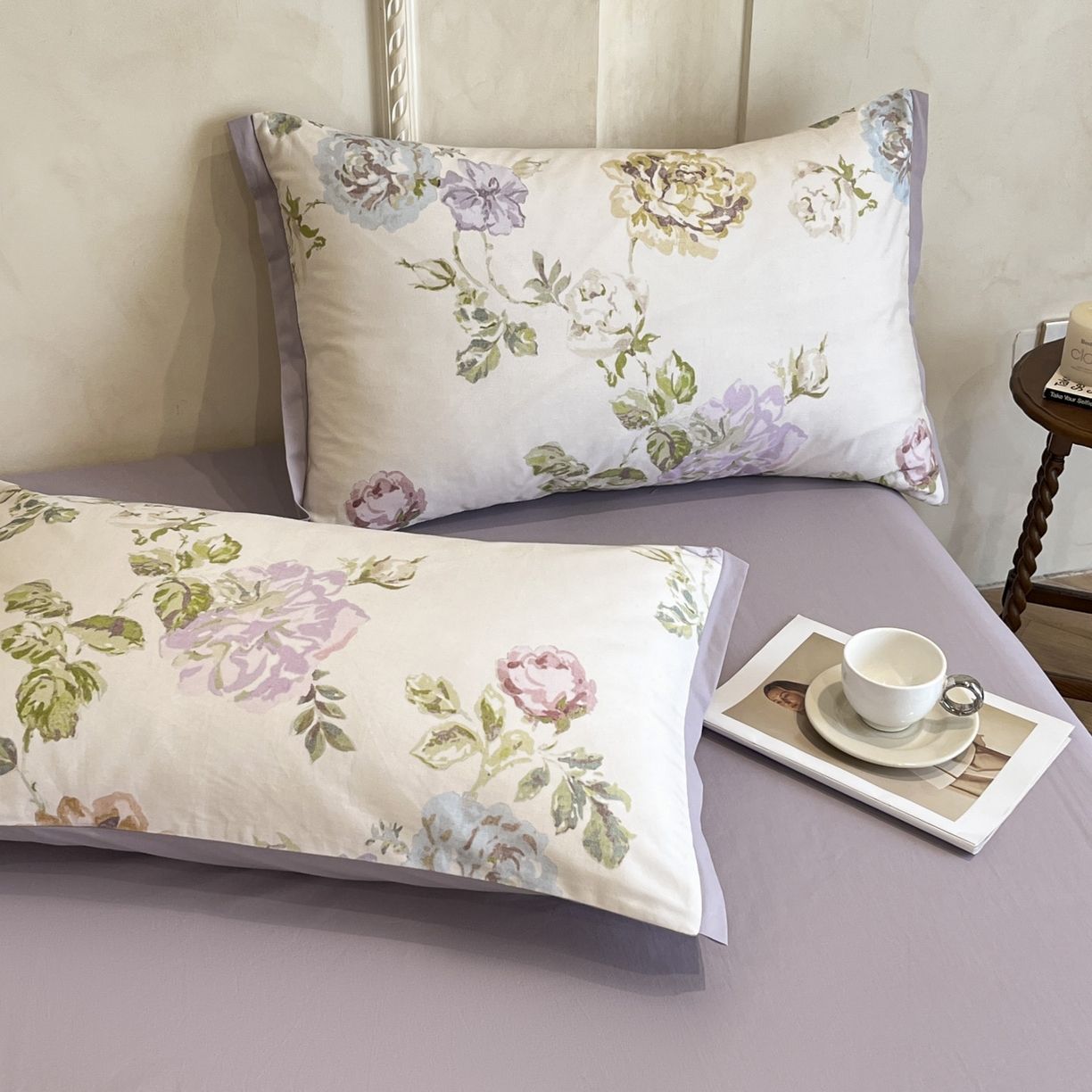 91家纺网 家纺一手货源 找家纺 柏薇 2025新款秋冬新品全棉磨毛印花高定工艺款四件套 阿梅丽