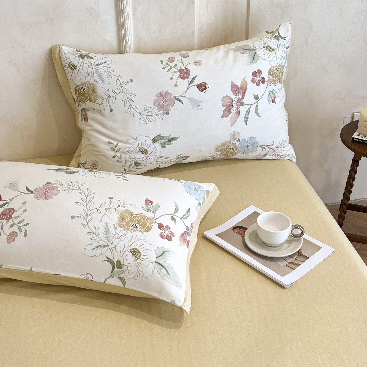 91家纺网 家纺一手货源 找家纺 柏薇 2025新款秋冬新品全棉磨毛印花高定工艺款四件套 艾洛蒂