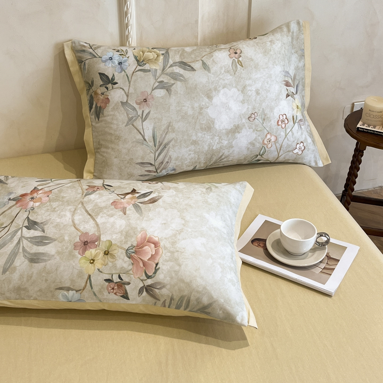 91家纺网 家纺一手货源 找家纺 柏薇 2025新款秋冬新品全棉磨毛印花高定工艺款四件套 安娜伊斯