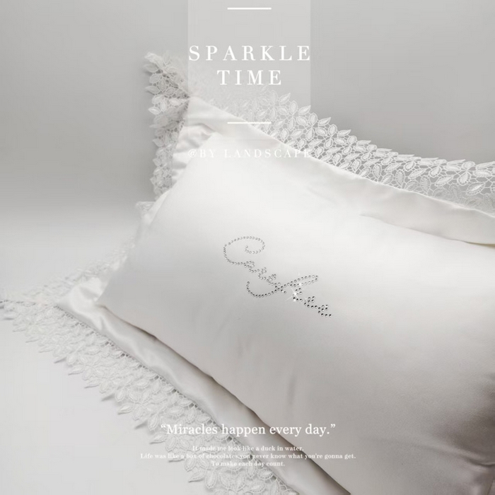 91家纺网 家纺一手货源 找家纺 （总）澜屿 新款呢喃腰枕蕾丝水溶花边烫钻小抱枕