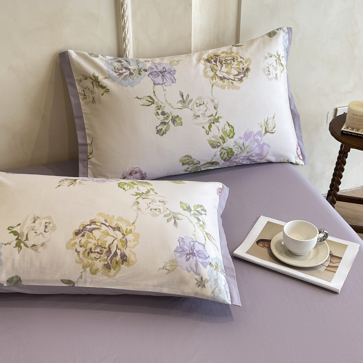 91家纺网 家纺一手货源 找家纺 柏薇 2025新款秋冬新品全棉磨毛印花高定工艺款四件套 克洛伊