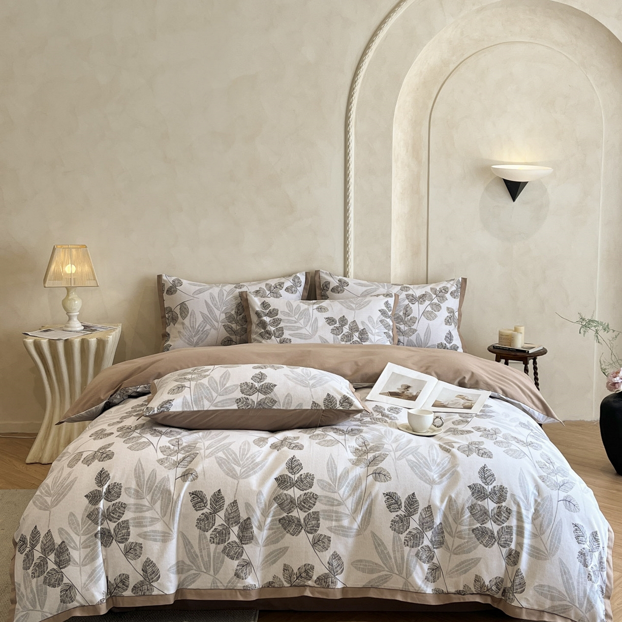 柏薇 2025新款秋冬新品全棉磨毛印花高定工艺款四件套 朱丽叶