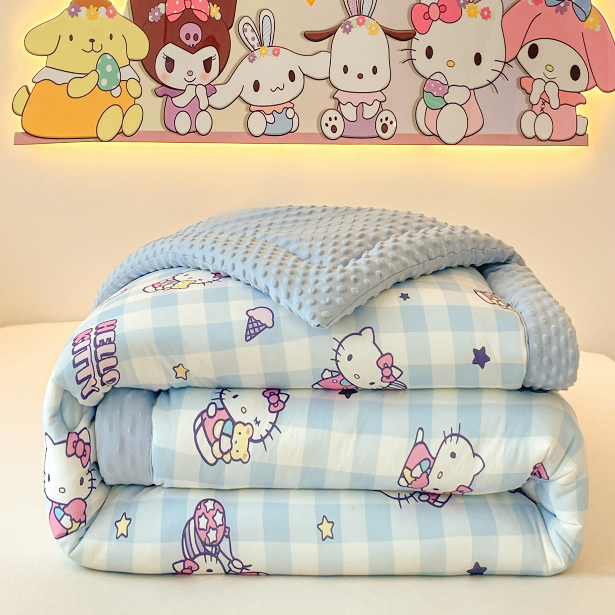 91家纺网 家纺一手货源 找家纺 （总）花满路 2025新款儿童秋冬豆豆被