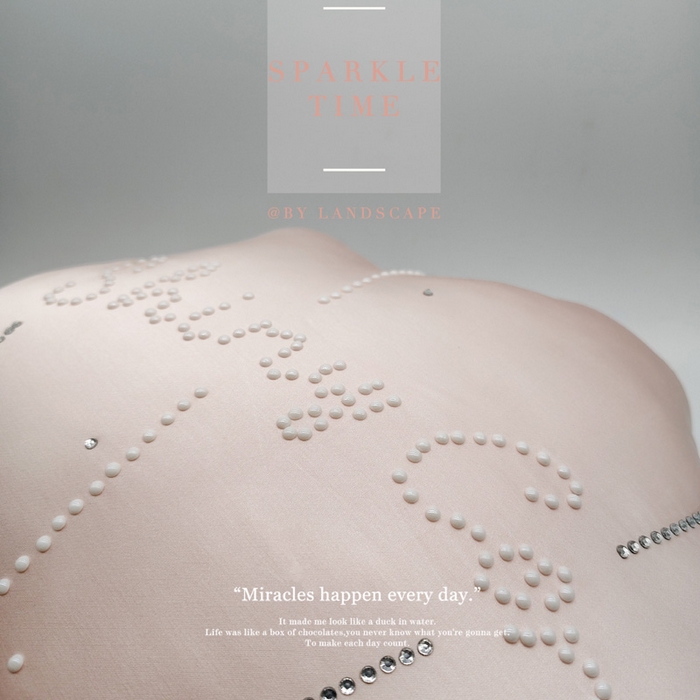 91家纺网 家纺一手货源 找家纺 澜屿 新款珍珠贝壳双钻小抱枕装饰枕腰枕枕芯 玉粉