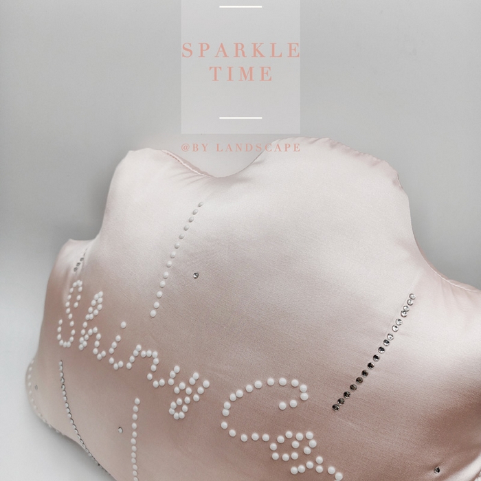 91家纺网 家纺一手货源 找家纺 澜屿 新款珍珠贝壳双钻小抱枕装饰枕腰枕枕芯 玉粉