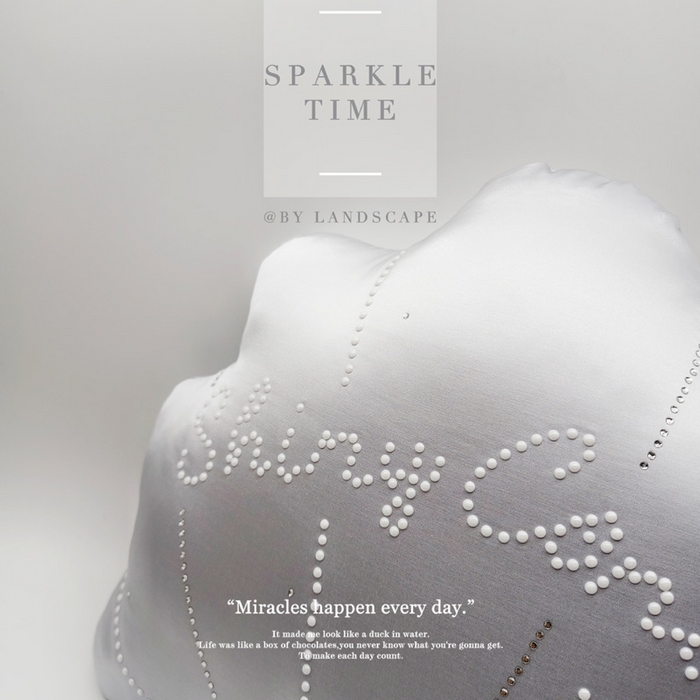91家纺网 家纺一手货源 找家纺 澜屿 新款珍珠贝壳双钻小抱枕装饰枕腰枕枕芯 灰色