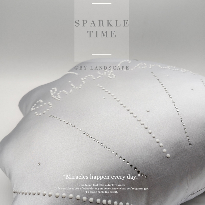 91家纺网 家纺一手货源 找家纺 澜屿 新款珍珠贝壳双钻小抱枕装饰枕腰枕枕芯 灰色