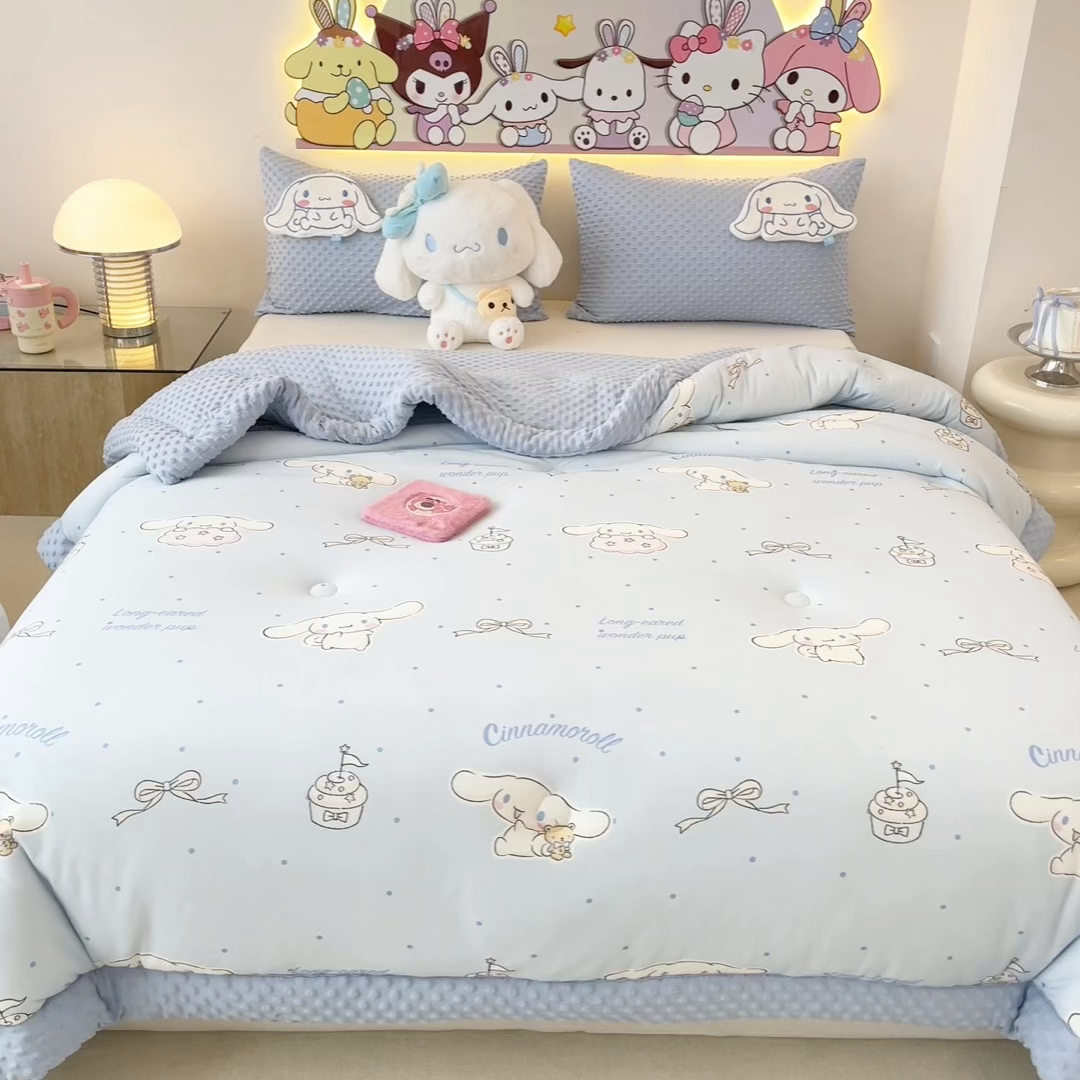 91家纺网 家纺一手货源 找家纺 （总）花满路 2025新款儿童秋冬豆豆被