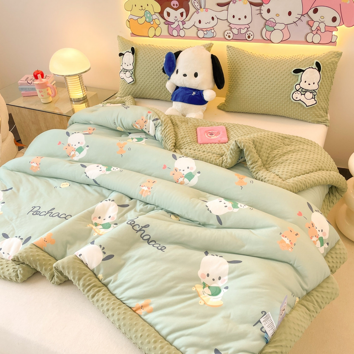 91家纺网 家纺一手货源 找家纺 花满路 2025新款儿童秋冬豆豆被 卡帕狗伙伴