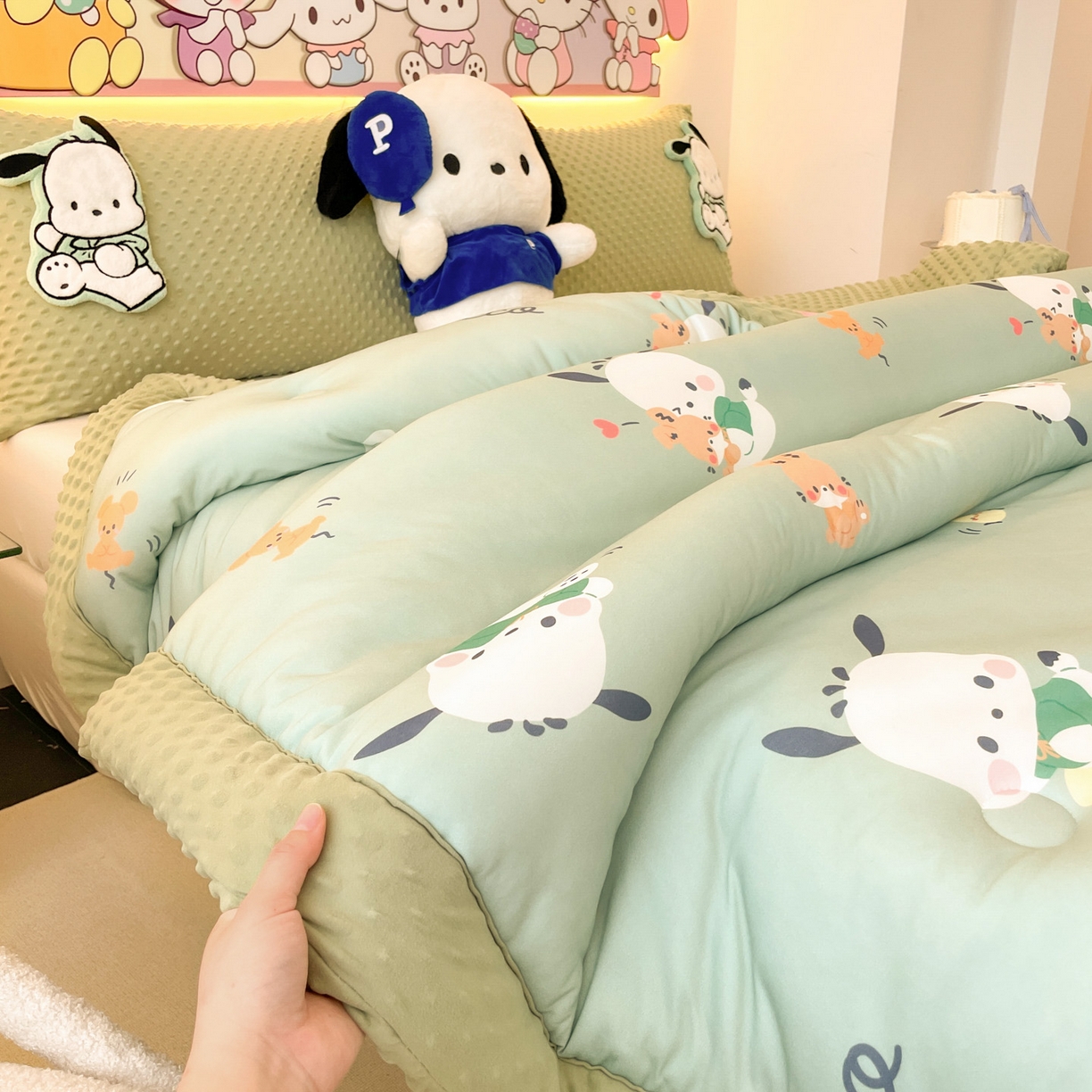 91家纺网 家纺一手货源 找家纺 花满路 2025新款儿童秋冬豆豆被 卡帕狗伙伴