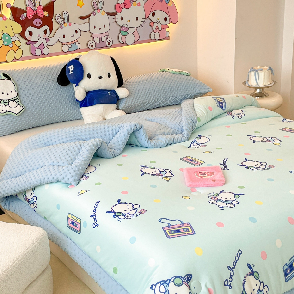 91家纺网 家纺一手货源 找家纺 花满路 2025新款儿童秋冬豆豆被 酷仔卡帕狗