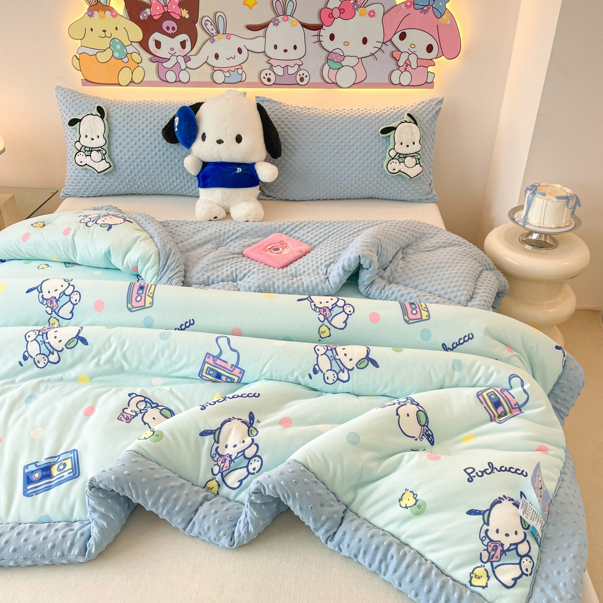 91家纺网 家纺一手货源 找家纺 花满路 2025新款儿童秋冬豆豆被 酷仔卡帕狗