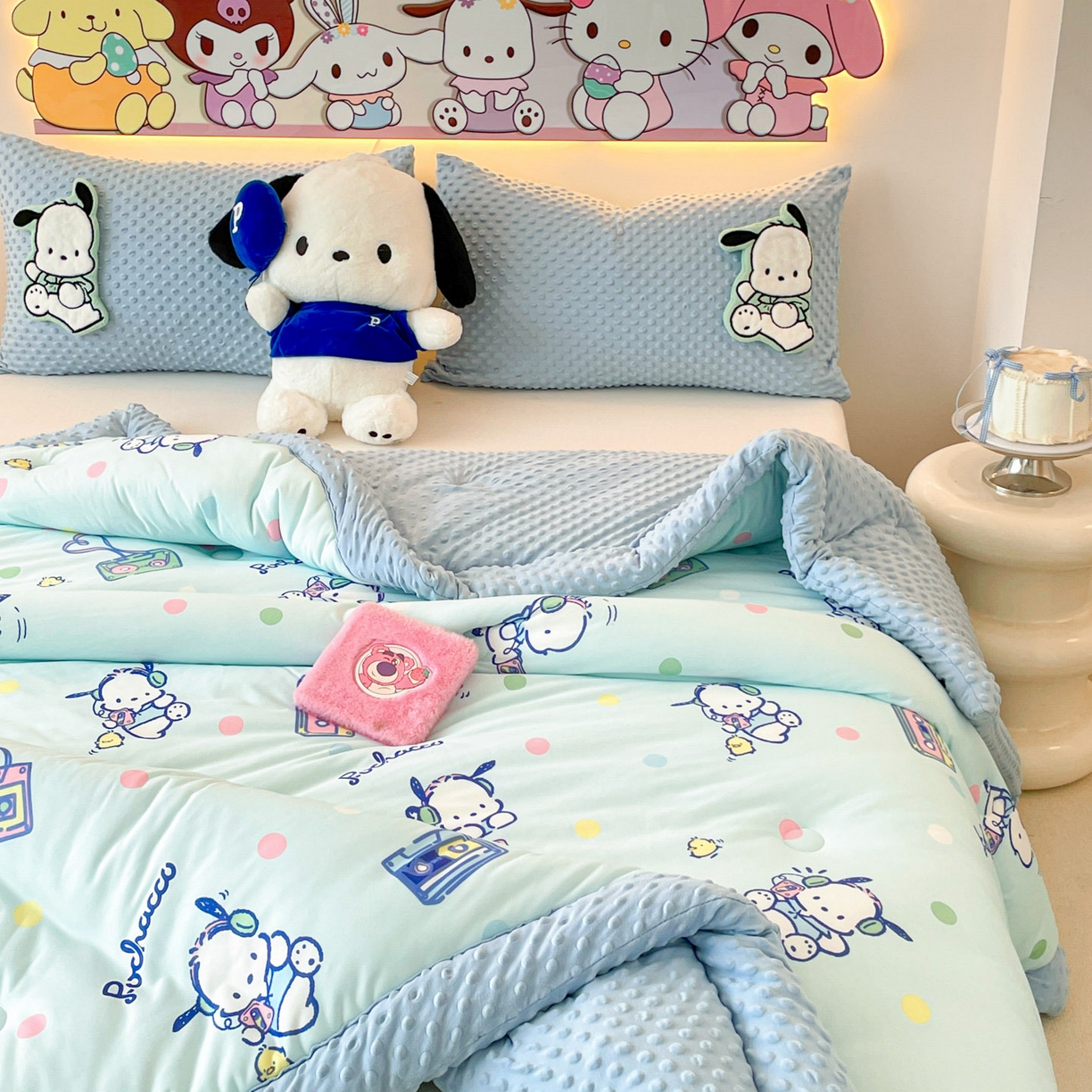 91家纺网 家纺一手货源 找家纺 花满路 2025新款儿童秋冬豆豆被 酷仔卡帕狗