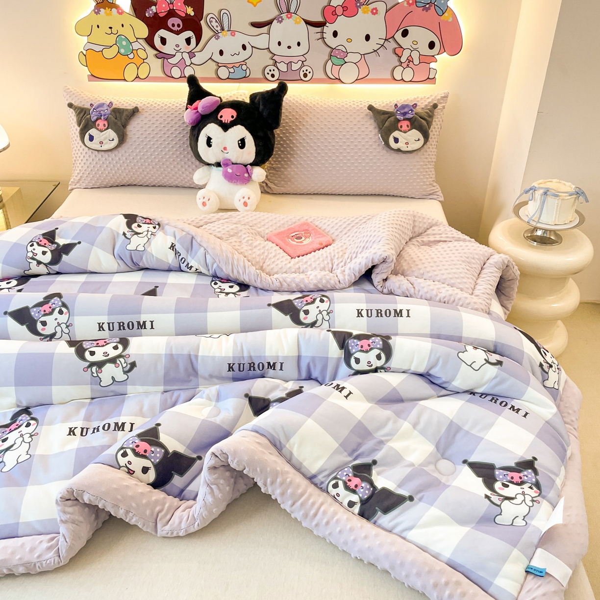 91家纺网 家纺一手货源 找家纺 花满路 2025新款儿童秋冬豆豆被 元气库洛米