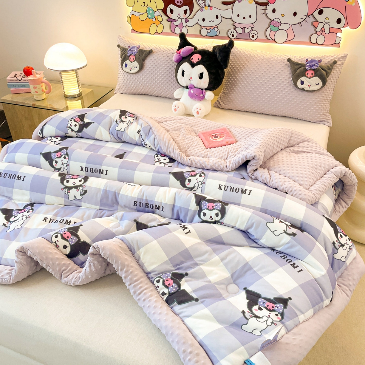 91家纺网 家纺一手货源 找家纺 花满路 2025新款儿童秋冬豆豆被 元气库洛米