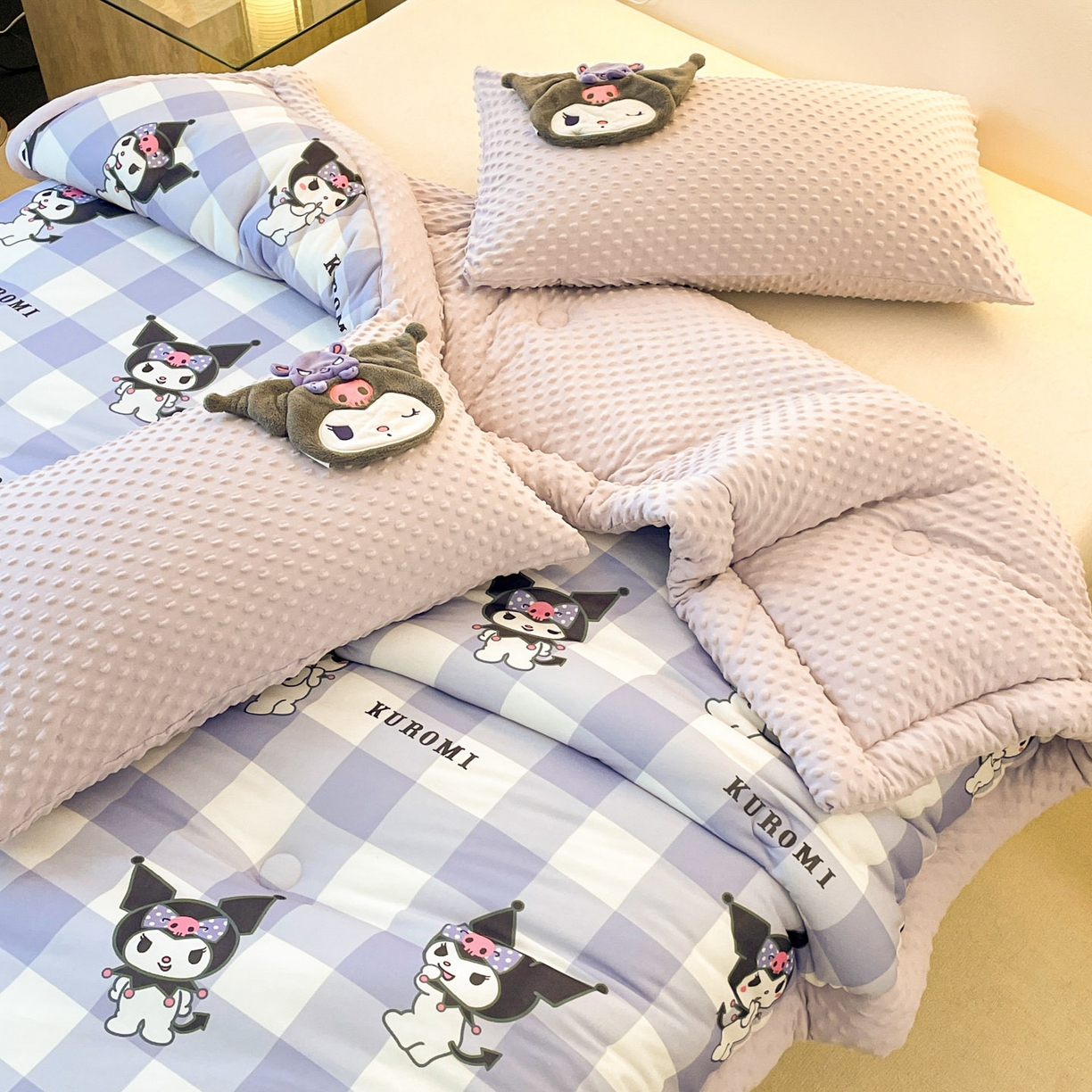 91家纺网 家纺一手货源 找家纺 花满路 2025新款儿童秋冬豆豆被 元气库洛米