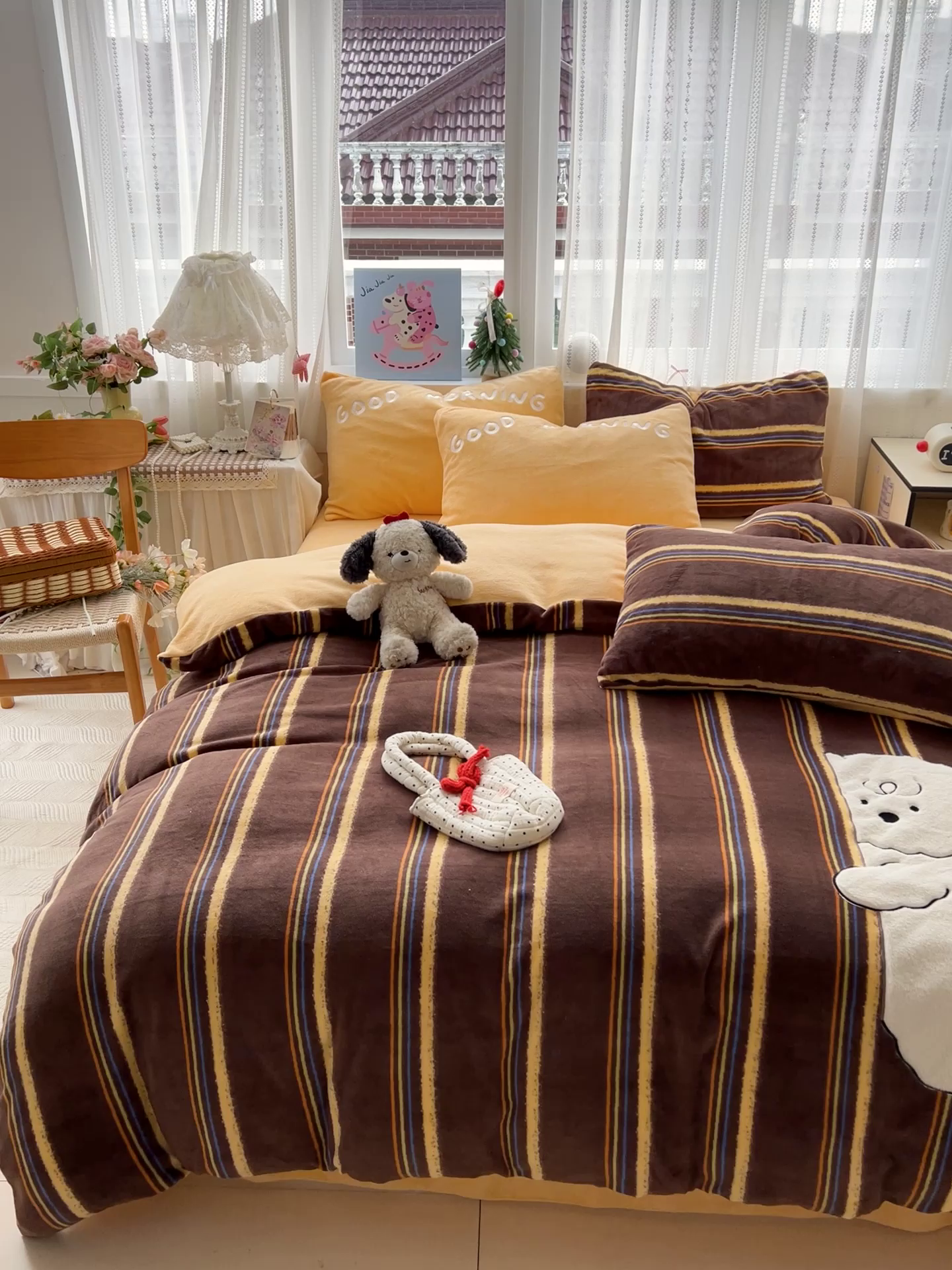 91家纺网 家纺一手货源 找家纺 （总）忆生活 2025新款秋冬高克重牛奶绒贴布绣四件套