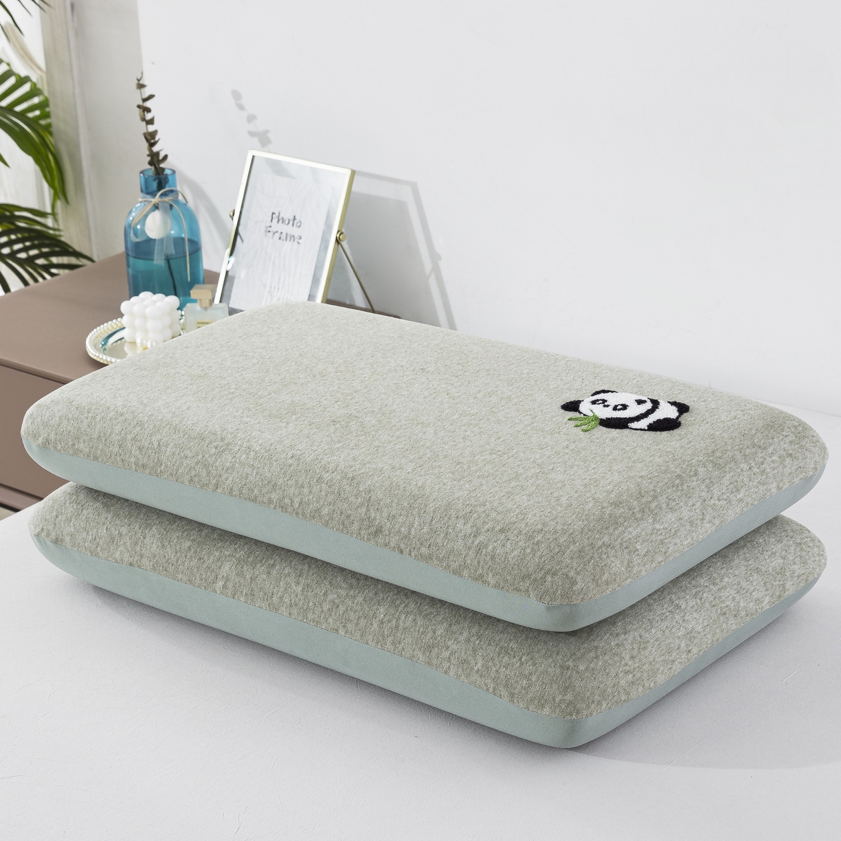 91家纺网 家纺一手货源 找家纺 （总）大黄蜂家居家纺 2025新款毛巾绣仿羊绒星球面包记忆枕套