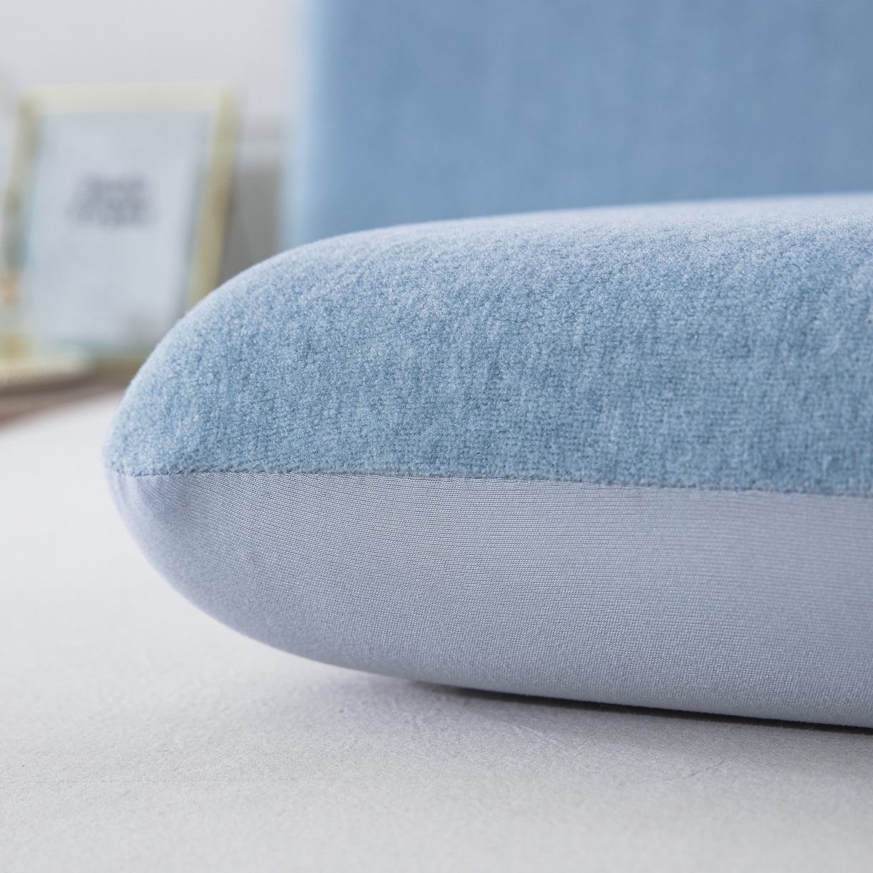 91家纺网 家纺一手货源 找家纺 （总）大黄蜂家居家纺 2025新款毛巾绣仿羊绒星球面包记忆枕套