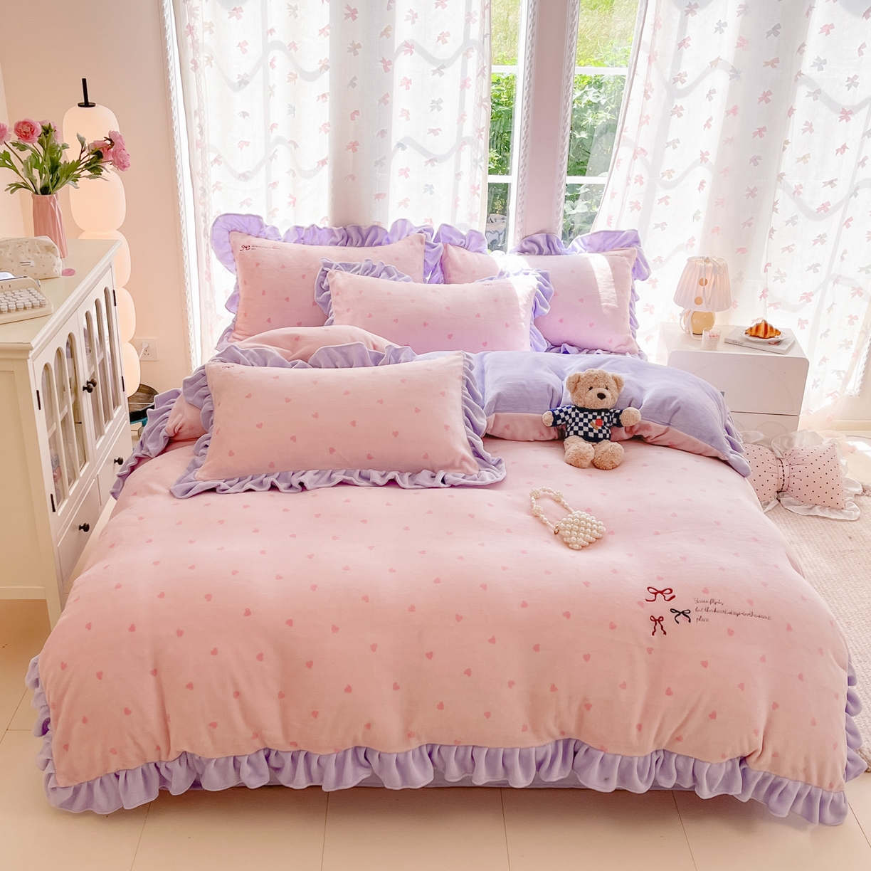 91家纺网 家纺一手货源 找家纺 （总）花满路 2025新款成人牛奶绒四件套