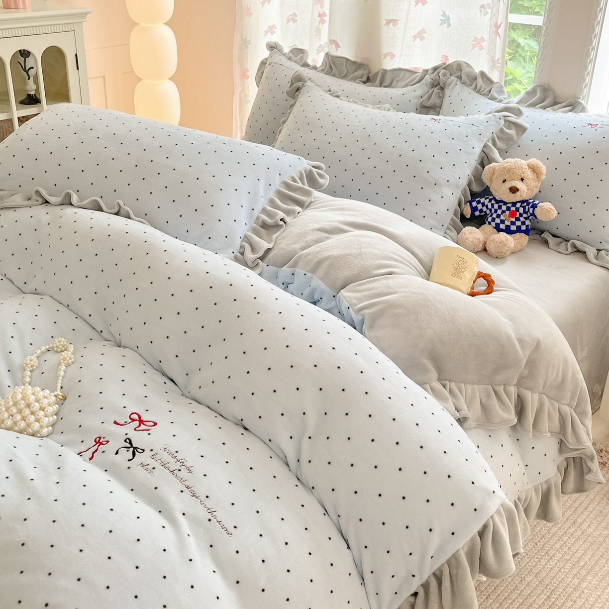 91家纺网 家纺一手货源 找家纺 （总）花满路 2025新款成人牛奶绒四件套