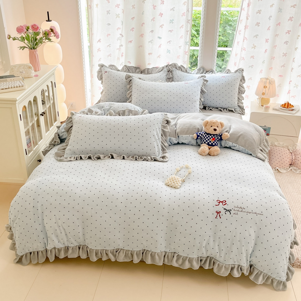 91家纺网 家纺一手货源 找家纺 （总）花满路 2025新款成人牛奶绒四件套