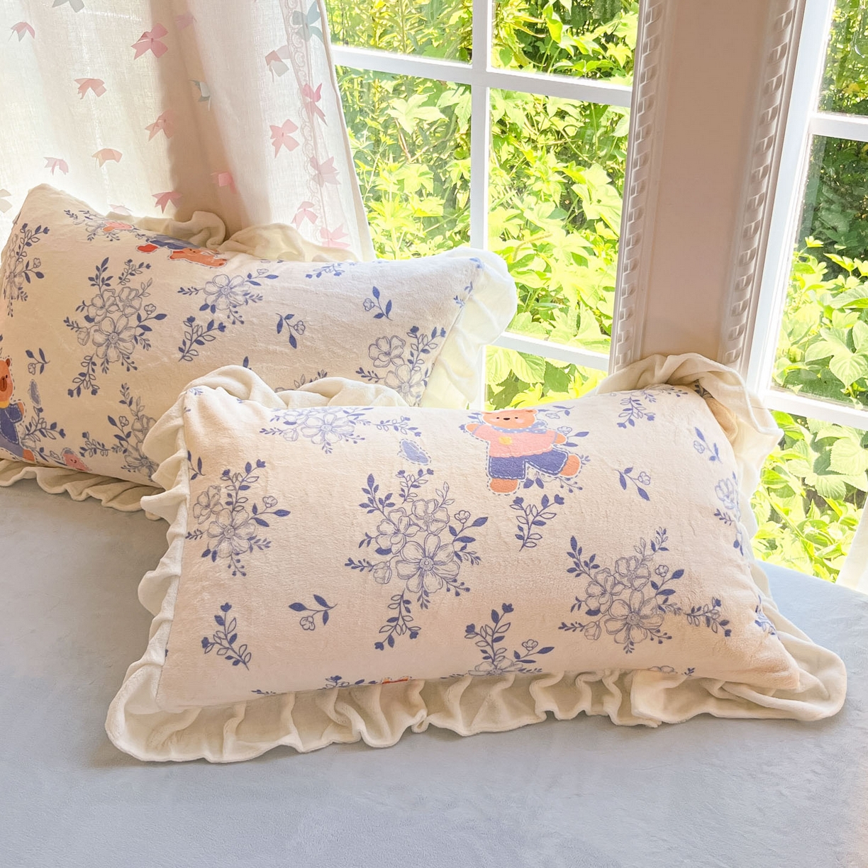 91家纺网 家纺一手货源 找家纺 慕澄家居 2025新款花边款牛奶绒印花四件套 花边款-小美好