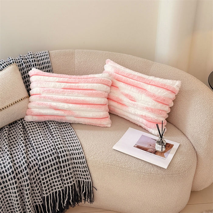 91家纺网 家纺一手货源 找家纺 （总）梦舒羽 2025新款兔毛绒抱枕套法兰绒枕套宿舍枕芯套法莱绒30x50枕头套-抽条