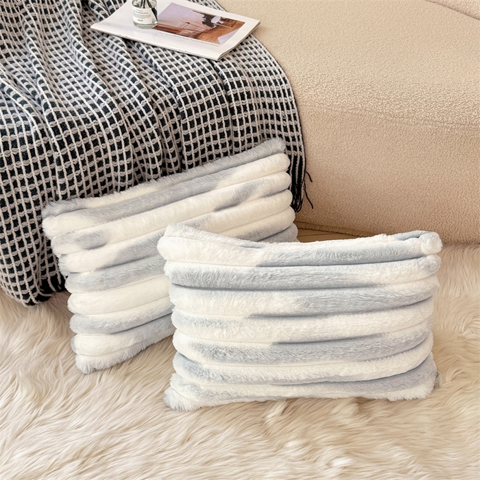 91家纺网 家纺一手货源 找家纺 （总）梦舒羽 2025新款兔毛绒抱枕套法兰绒枕套宿舍枕芯套法莱绒30x50枕头套-抽条