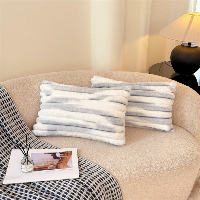 91家纺网 家纺一手货源 找家纺 （总）梦舒羽 2025新款兔毛绒抱枕套法兰绒枕套宿舍枕芯套法莱绒30x50枕头套-抽条