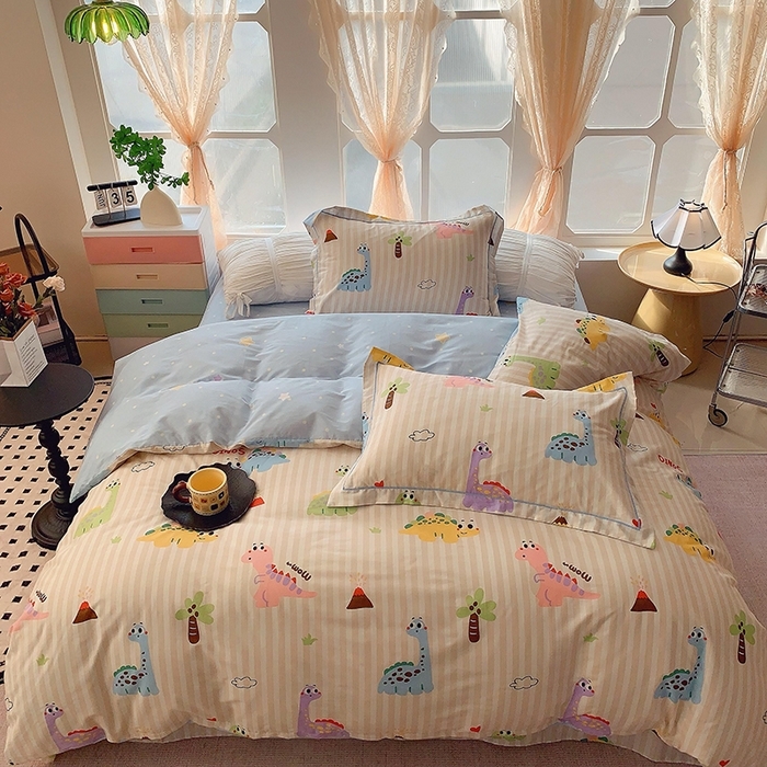 91家纺网 家纺一手货源 找家纺 （总）2025新款亲肤舒适小清新全棉四件套