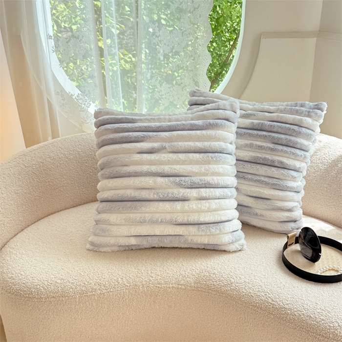 91家纺网 家纺一手货源 找家纺 （总）梦舒羽 2025新款兔毛绒抱枕套法兰绒枕套宿舍枕芯套法莱绒枕头套-抽条