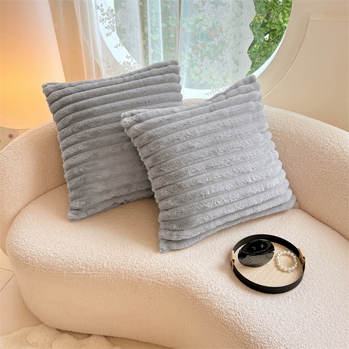 91家纺网 家纺一手货源 找家纺 （总）梦舒羽 2025新款兔毛绒抱枕套法兰绒枕套宿舍枕芯套法莱绒枕头套-抽条