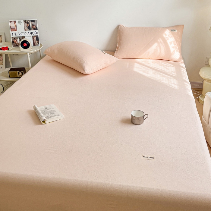 91家纺网 家纺一手货源 找家纺 （总）澜妃 2025新款云感提花双层纱单床单 