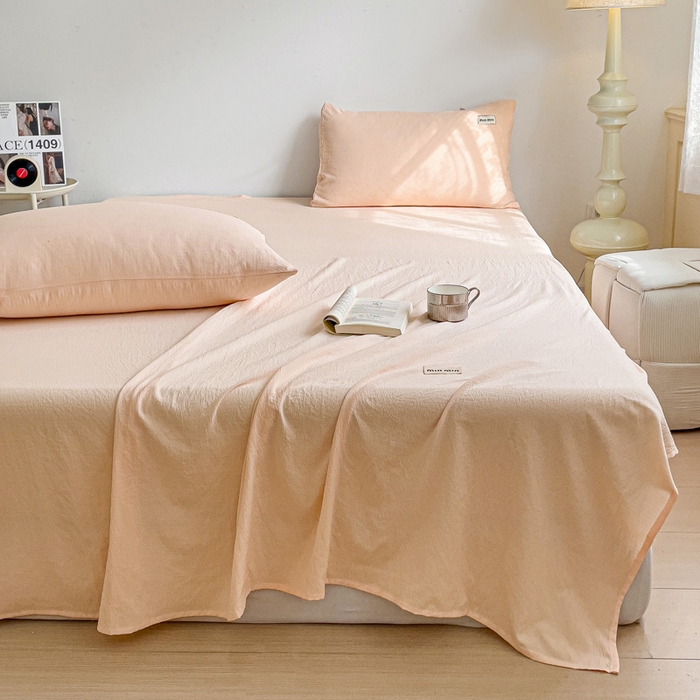 91家纺网 家纺一手货源 找家纺 （总）澜妃 2025新款云感提花双层纱单床单 