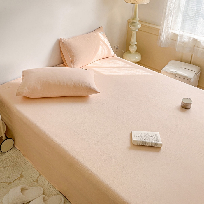 91家纺网 家纺一手货源 找家纺 澜妃 2025新款云感提花双层纱单床单  瓷玉泡泡