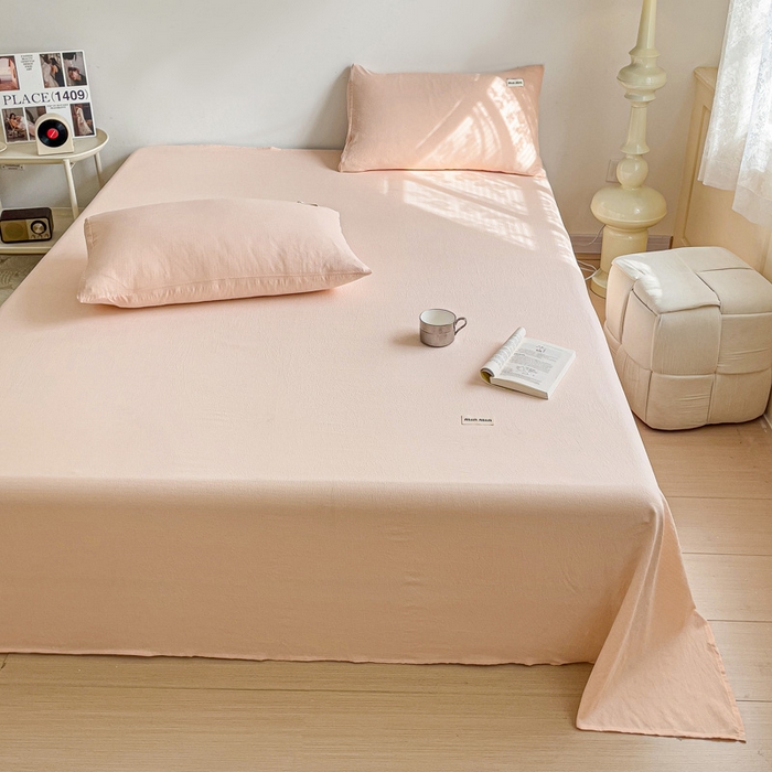 91家纺网 家纺一手货源 找家纺 澜妃 2025新款云感提花双层纱单床单  瓷玉泡泡