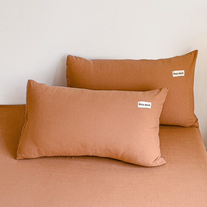 91家纺网 家纺一手货源 找家纺 澜妃 2025新款云感提花双层纱单床单  红棕泡泡