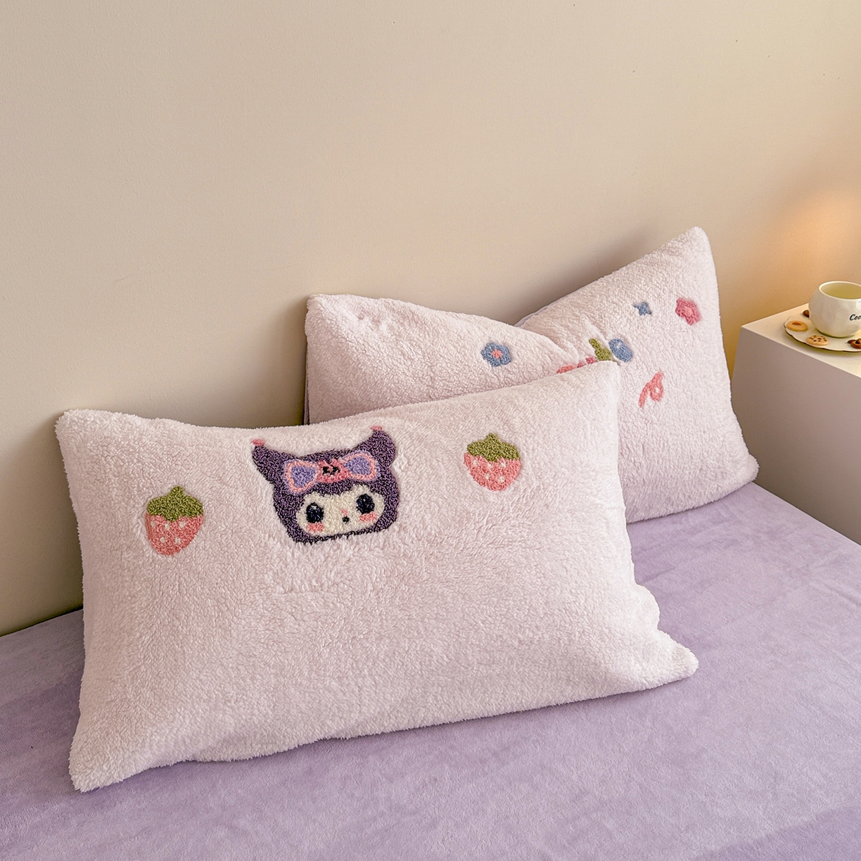 91家纺网 家纺一手货源 找家纺 典曼家纺 2025新款A类羊羔绒刺绣四件套系列 甜心宝贝