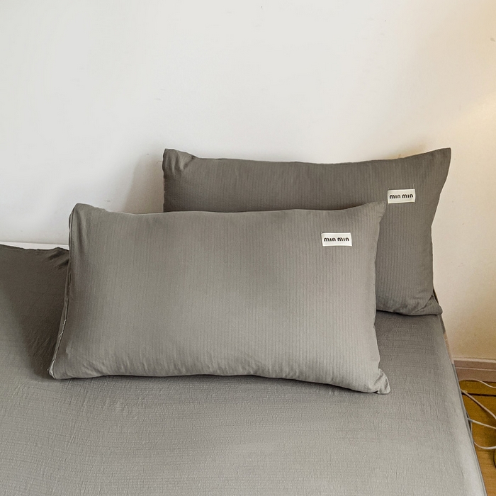 91家纺网 家纺一手货源 找家纺 澜妃 2025新款云感提花双层纱单床单  灰色泡泡