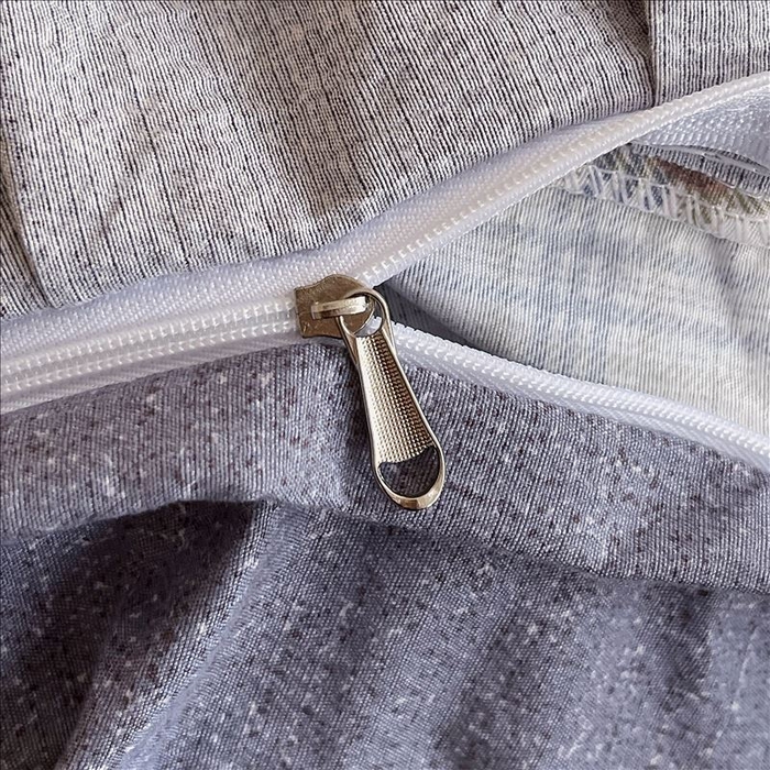 91家纺网 家纺一手货源 找家纺 丝芙妮家居（原乐视家纺） 2025新款A类原麻复合印花花边四件套 素律