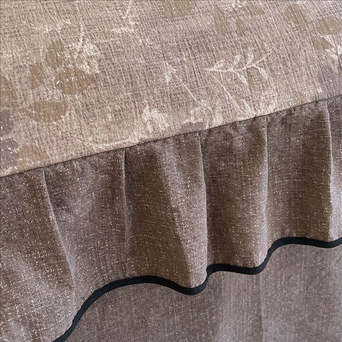 91家纺网 家纺一手货源 找家纺 丝芙妮家居（原乐视家纺） 2025新款A类原麻复合印花花边四件套 陌清香