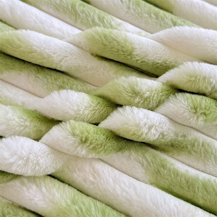 91家纺网 家纺一手货源 找家纺 梦舒羽 2025新款兔毛绒床裙法兰绒床垫保护罩牛奶绒床垫法莱绒床单罩-抽条 兔毛绒抽条-梦幻果绿