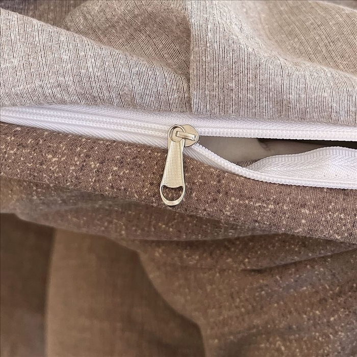 91家纺网 家纺一手货源 找家纺 丝芙妮家居（原乐视家纺） 2025新款A类原麻复合印花花边四件套 陌清香