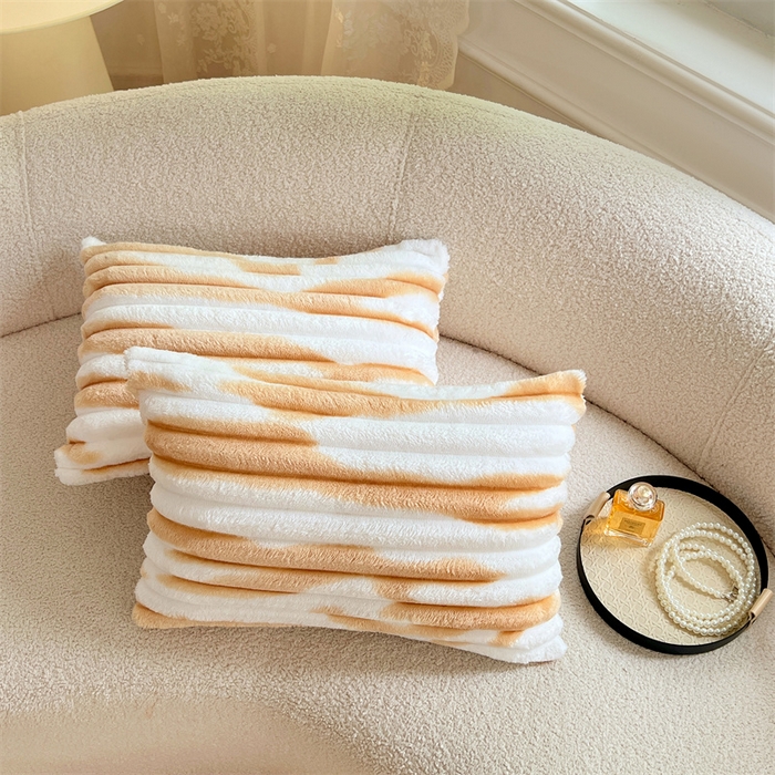 91家纺网 家纺一手货源 找家纺 （总）梦舒羽 2025新款法莱绒抱枕套法兰绒枕套宿舍枕芯套兔毛绒30x50枕头套-抽条