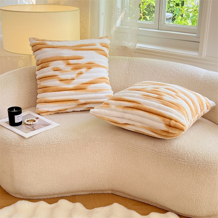 91家纺网 家纺一手货源 找家纺 （总）梦舒羽 2025新款法莱绒抱枕套法兰绒枕套宿舍枕芯套兔毛绒枕头套-抽条