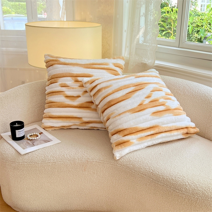 91家纺网 家纺一手货源 找家纺 （总）梦舒羽 2025新款法莱绒抱枕套法兰绒枕套宿舍枕芯套兔毛绒枕头套-抽条