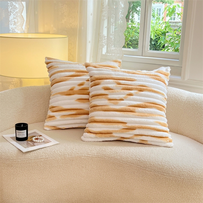 91家纺网 家纺一手货源 找家纺 （总）梦舒羽 2025新款法莱绒抱枕套法兰绒枕套宿舍枕芯套兔毛绒枕头套-抽条