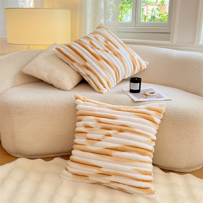 91家纺网 家纺一手货源 找家纺 （总）梦舒羽 2025新款法莱绒抱枕套法兰绒枕套宿舍枕芯套兔毛绒枕头套-抽条