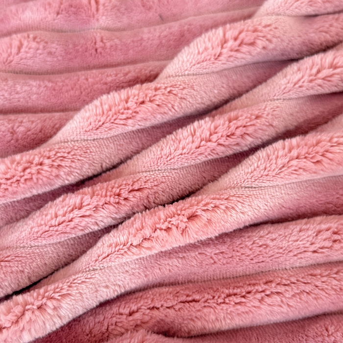 91家纺网 家纺一手货源 找家纺 梦舒羽 2025新款法莱绒双人枕套牛奶绒加长法兰绒枕芯套兔毛绒雪花绒枕头套-抽条 法莱绒抽条-云梦粉